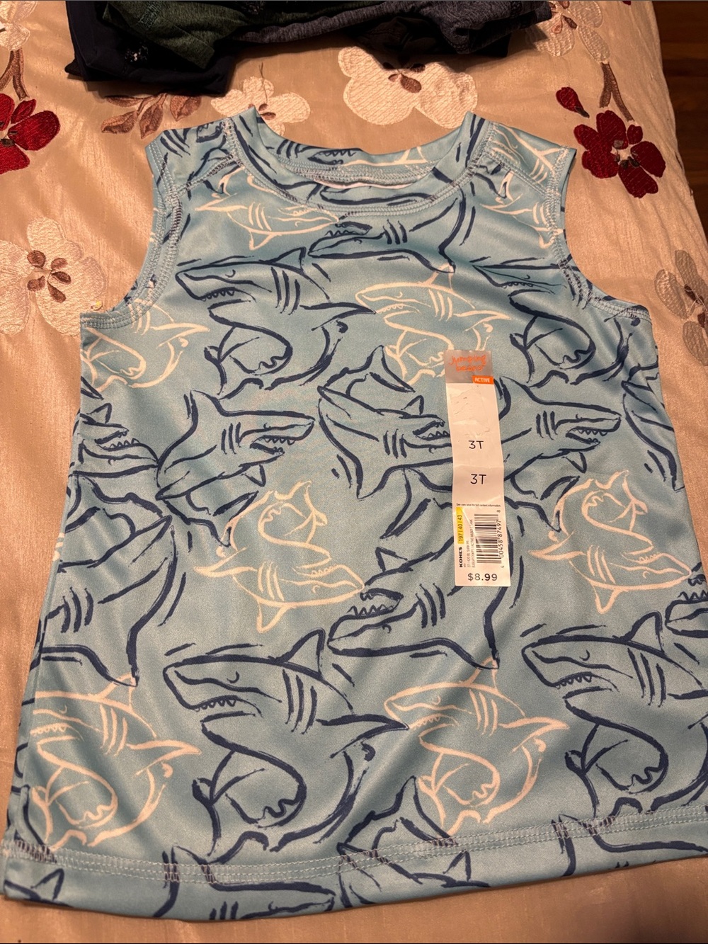 jumping beans Light Blue Shark Tank Top